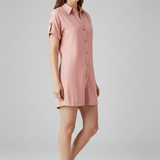 Damen-Jumpsuit mit Kragen und Knopfleiste