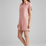 Damen-Jumpsuit mit Kragen und Knopfleiste