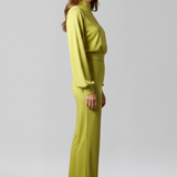 Damen-Jumpsuit mit Halbcollier und langen Ärmeln