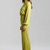 Damen-Jumpsuit mit Halbcollier und langen Ärmeln