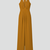 Damen-Jumpsuit mit Halterneck und weitem Bein