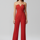 Damen-Jumpsuit mit Halterneck und weitem Bein