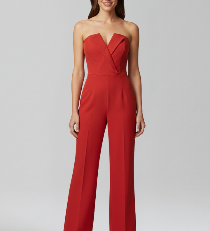 Damen-Jumpsuit mit Halterneck und weitem Bein