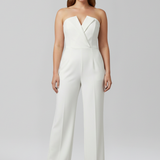 Damen-Jumpsuit mit Halterneck und weitem Bein