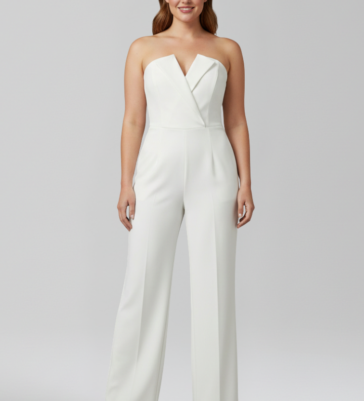 Damen-Jumpsuit mit Halterneck und weitem Bein