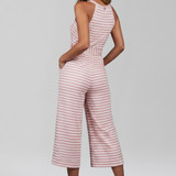Damen-Jumpsuit mit Neckholder und Taillengürtel