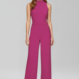 Damen-Jumpsuit mit hohem Ausschnitt und weitem Bein