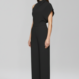 Damen-Jumpsuit mit hohem Ausschnitt und weitem Bein