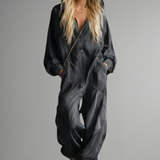 Damen-Jumpsuit mit Kapuze und integrierten Taschen