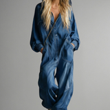 Damen-Jumpsuit mit Kapuze und integrierten Taschen