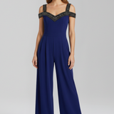Damen-Jumpsuit mit schulterfreiem Ausschnitt und weitem Bein