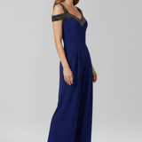 Damen-Jumpsuit mit schulterfreiem Ausschnitt und weitem Bein