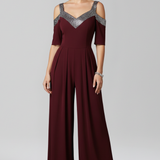 Damen-Jumpsuit mit schulterfreiem Ausschnitt und weitem Bein