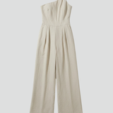 Damen-Jumpsuit mit einseitigem Ausschnitt und weitem Bein