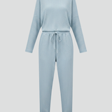 Damen-Jumpsuit mit Rundhalsausschnitt und elastischem Bund
