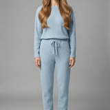 Damen-Jumpsuit mit Rundhalsausschnitt und elastischem Bund