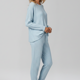 Damen-Jumpsuit mit Rundhalsausschnitt und elastischem Bund