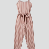 Damen-Jumpsuit mit Schulterträgern und gebundenem Taillendetail