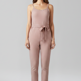 Damen-Jumpsuit mit Schulterträgern und gebundenem Taillendetail
