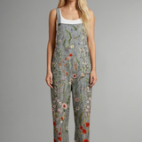 Damen-Jumpsuit mit Trägern und weitem Bein