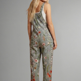 Damen-Jumpsuit mit Trägern und weitem Bein
