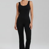 Damen-Jumpsuit mit ärmellosen Trägern und weitem Bein
