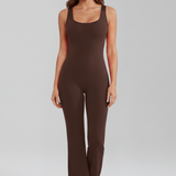 Damen-Jumpsuit mit ärmellosen Trägern und weitem Bein