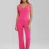 Damen-Jumpsuit mit ärmellosen Trägern und weitem Bein