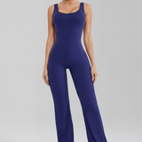 Damen-Jumpsuit mit ärmellosen Trägern und weitem Bein