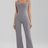 Damen-Jumpsuit mit ärmellosen Trägern und weitem Bein