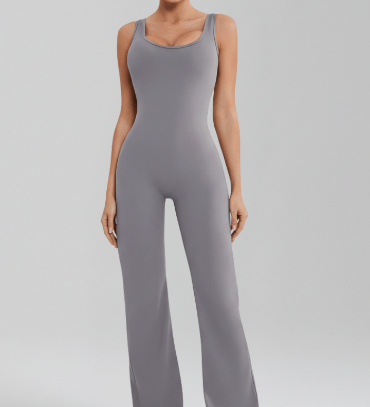 Damen-Jumpsuit mit ärmellosen Trägern und weitem Bein