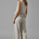 Damen-Jumpsuit mit ärmellosem Oberteil und weitem Bein
