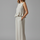 Damen-Jumpsuit mit ärmellosem Oberteil und weitem Bein
