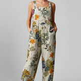 Damen-Jumpsuit mit Spaghetti-Trägern und bedruckter Oberfläche