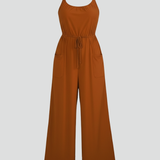 Damen-Jumpsuit mit Spaghettiträgern und seitlichen Taschen