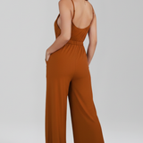 Damen-Jumpsuit mit Spaghettiträgern und seitlichen Taschen