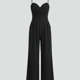 Damen-Jumpsuit mit Spaghetti-Trägern und weitem Bein