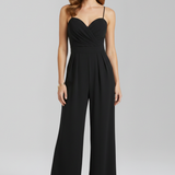 Damen-Jumpsuit mit Spaghetti-Trägern und weitem Bein