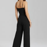 Damen-Jumpsuit mit Spaghetti-Trägern und weitem Bein