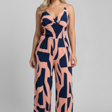 Damen-Jumpsuit mit Spaghetti-Trägern und weitem Bein