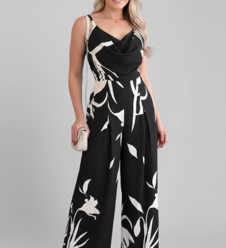 Damen-Jumpsuit mit Spaghetti-Trägern und weitem Bein