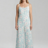 Damen-Jumpsuit mit quadratischem Ausschnitt und bedruckter Oberfläche