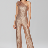 Damen-Jumpsuit mit schulterfreiem Ausschnitt und strukturiertem Oberflächenfinish