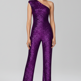 Damen-Jumpsuit mit schulterfreiem Ausschnitt und strukturiertem Oberflächenfinish