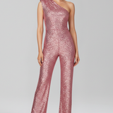 Damen-Jumpsuit mit schulterfreiem Ausschnitt und strukturiertem Oberflächenfinish
