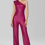 Damen-Jumpsuit mit schulterfreiem Ausschnitt und strukturiertem Oberflächenfinish