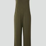 Damen-Jumpsuit mit V-Ausschnitt und seitlichen Taschen