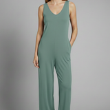 Damen-Jumpsuit mit V-Ausschnitt und ärmellosem Schnitt