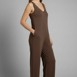 Damen-Jumpsuit mit V-Ausschnitt und ärmellosem Schnitt