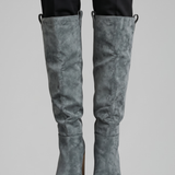 Damen Knöchelhohe Stiefel mit Blockabsatz für den Herbst